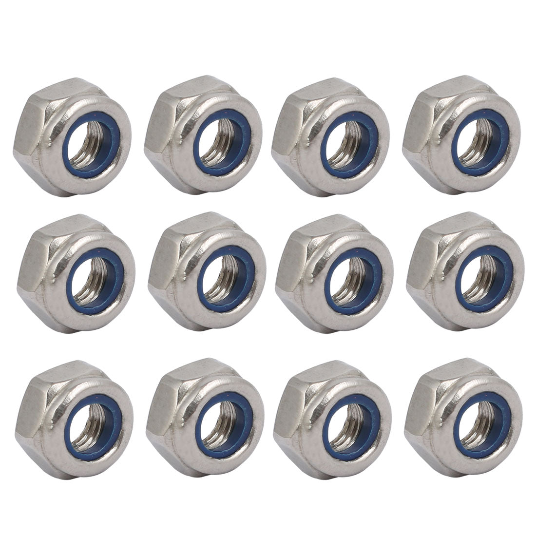 uxcell Uxcell 12pcs M6 x 1mm Pitch Metric Thread 304 Stainless Steel Left Hand Lock Nuts