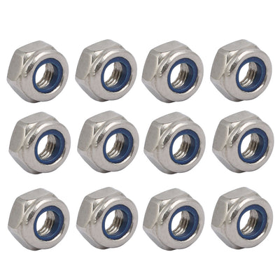 Harfington Uxcell 12pcs M6 x 1mm Pitch Metric Thread 304 Stainless Steel Left Hand Lock Nuts