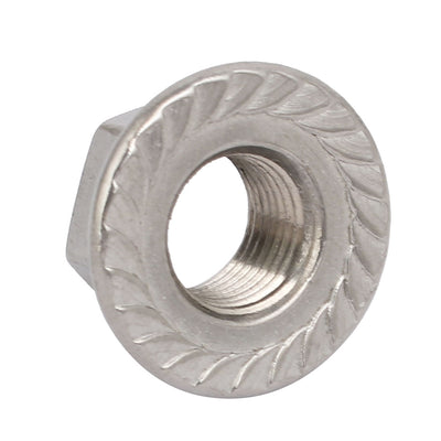 Harfington Uxcell 8pcs M12 x 1.25mm Pitch Metric Fine Thread 304 Stainless Steel Hex Flange Nut