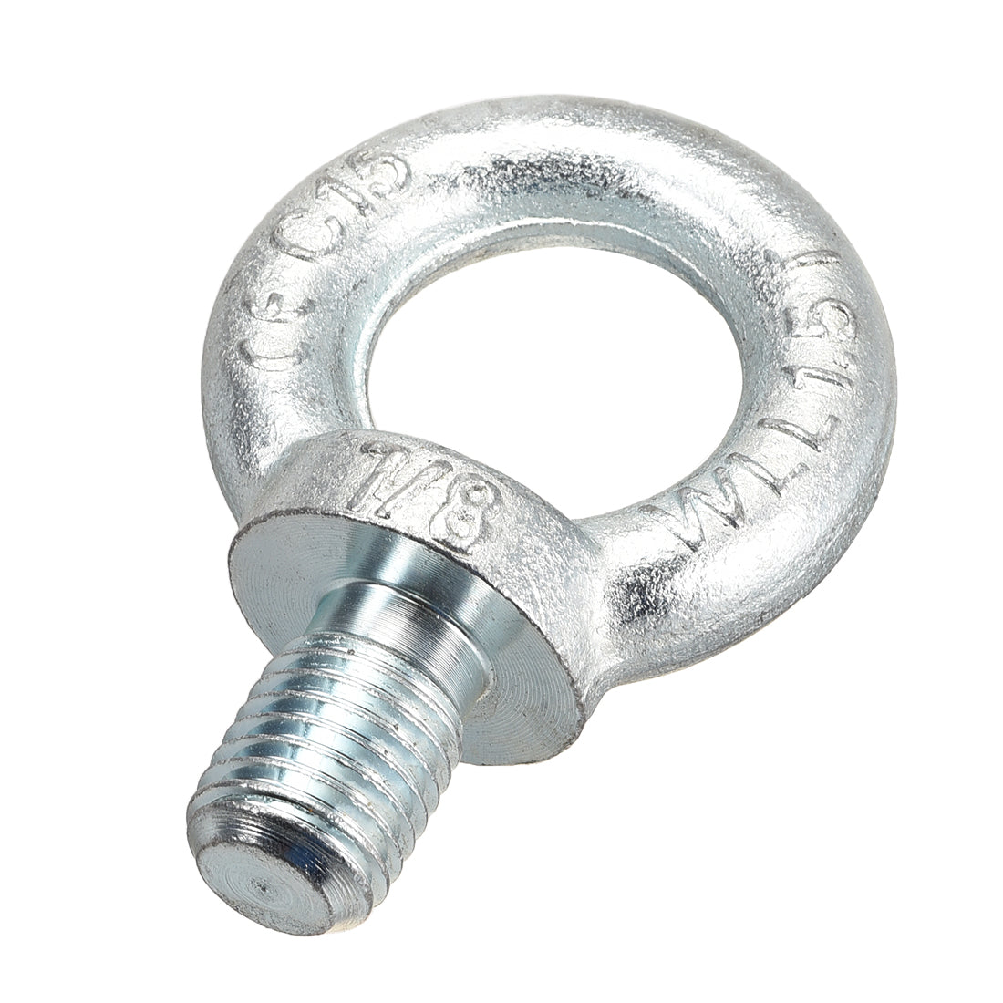 uxcell Uxcell 7/8"-9 UNC Thread C15 Carbon Steel Zinc Plated Machinery Lifting Eye Bolt