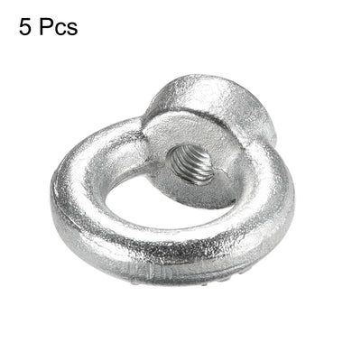 Harfington Uxcell M10 Thread C15 Carbon Steel Zinc Plated DIN582 Lifting Ring Eye Nut 5pcs