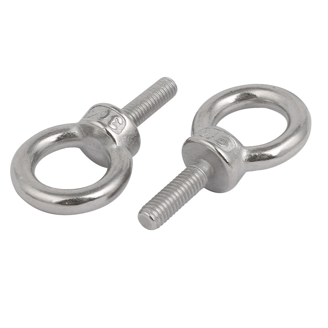 uxcell Uxcell 5 Pcs M6x20mm Thread 16mm Inside Dia 27mm Outside Dia 304 Stainless Steel Lifting Eye Bolt