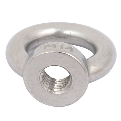 Harfington Uxcell M14 Female Thread 304 Stainless Steel Ring Shaped Lifting Eye Bolt Nut
