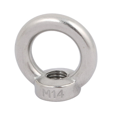 Harfington Uxcell M14 Female Thread 304 Stainless Steel Ring Shaped Lifting Eye Bolt Nut