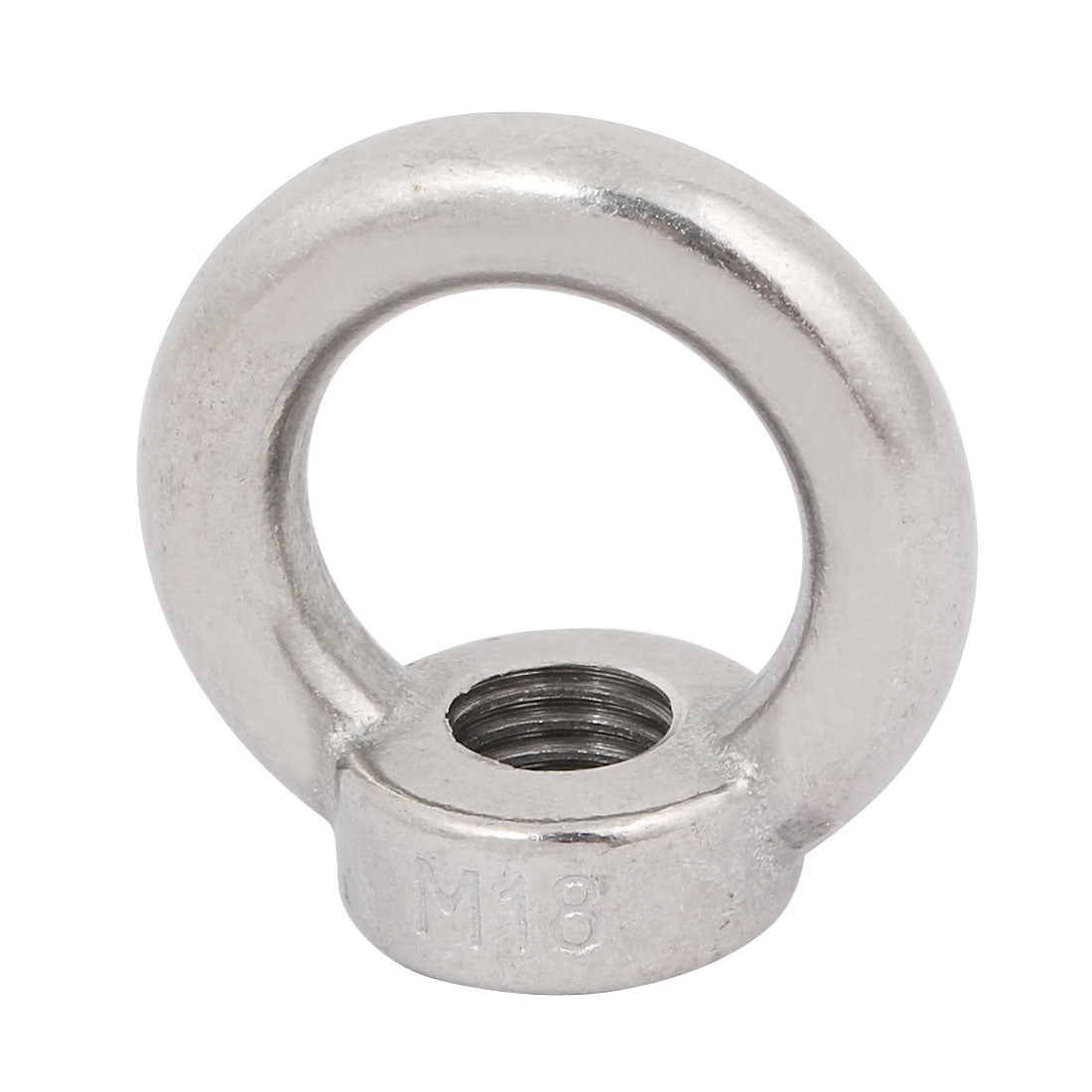 uxcell Uxcell M18 Female Thread 304 Stainless Steel Ring Shaped Lifting Eye Bolt Nut