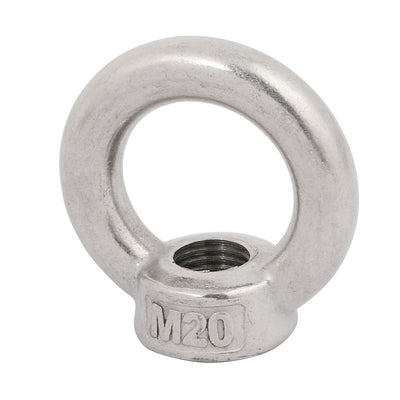 Harfington Uxcell M20 Female Thread 316 Stainless Steel Ring Shaped Lifting Eye Bolt Nut