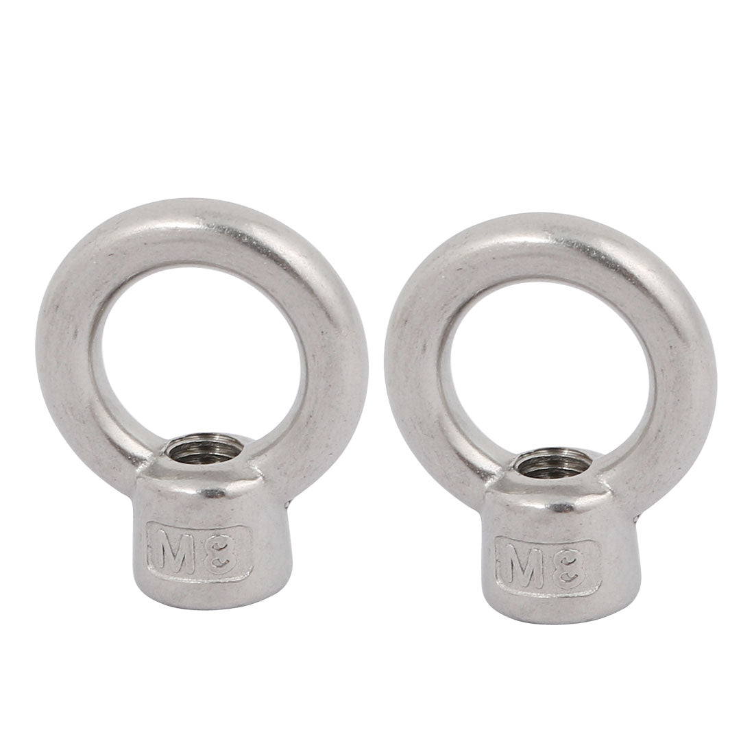 uxcell Uxcell M8 Thread 304 Stainless Steel Japanese Style Ring Shaped Lifting Eye Nut 2pcs