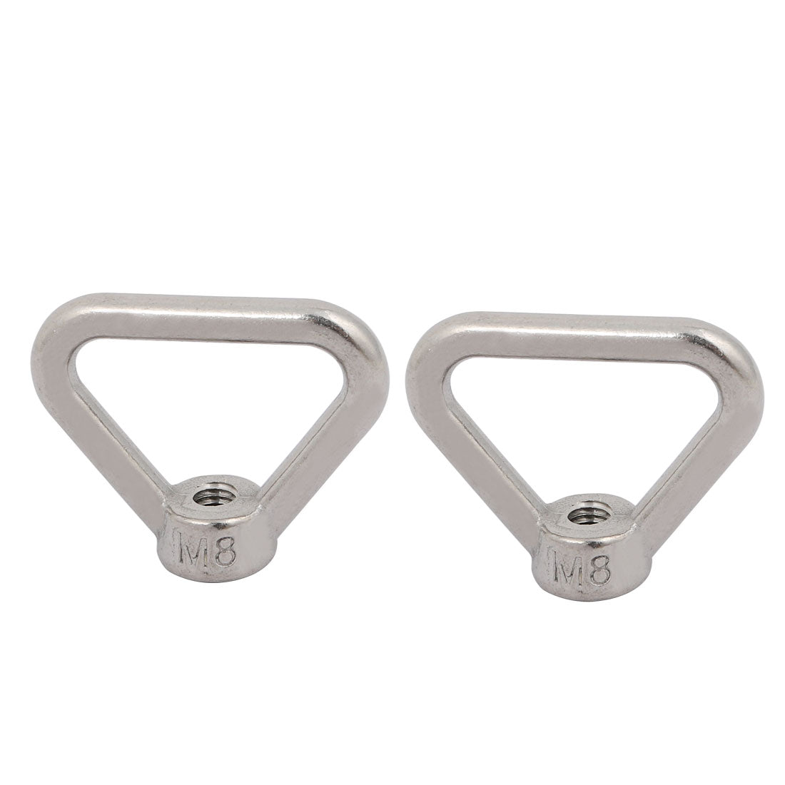 uxcell Uxcell M8 Thread 304 Stainless Steel Triangle Ring Shaped Lifting Eye Nut 2pcs
