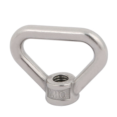 Harfington Uxcell M10 Thread 304 Stainless Steel Triangle Ring Shaped Lifting Eye Nut 5pcs