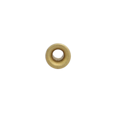 Harfington Uxcell 100pcs M2.5 x 4mm Brass Plated Metal Hollow Eyelets Rivets Gold Tone
