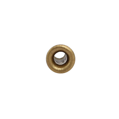 Harfington Uxcell 100pcs M2.5 x 7mm Brass Plated Metal Hollow Eyelets Rivets Gold Tone