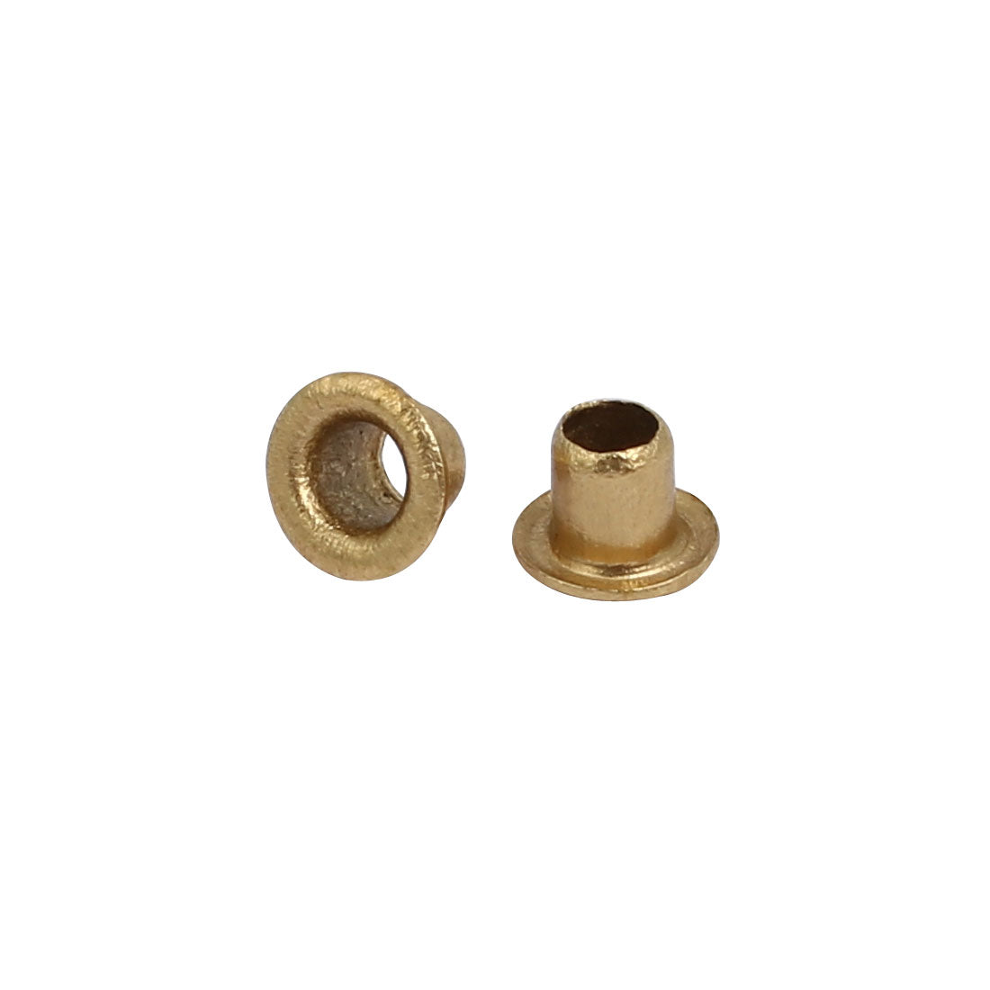 uxcell Uxcell 200pcs M3 x 3mm Brass Plated Metal Hollow Eyelets Rivets Gold Tone