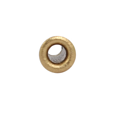 Harfington Uxcell 100pcs M3 x 8mm Brass Plated Metal Hollow Eyelets Rivets Gold Tone