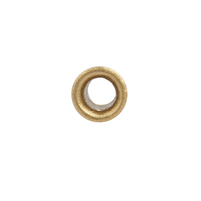 Harfington Uxcell 100pcs M4 x 6mm Brass Plated Metal Hollow Eyelets Rivets Gold Tone