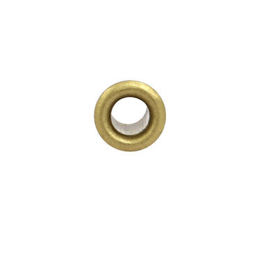 Harfington Uxcell 100pcs M5 x 8mm Brass Plated Metal Hollow Eyelets Rivets Gold Tone