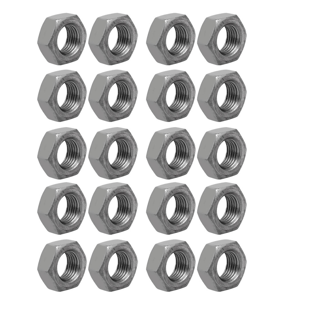 uxcell Uxcell 20pcs M14 x 1.5mm Pitch Metric Fine Thread Carbon Steel Left Hand Hex Nuts