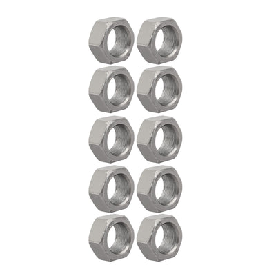 uxcell Uxcell 10pcs M20 x 1.5mm Pitch Metric Fine Thread Carbon Steel Left Hand Hex Nuts