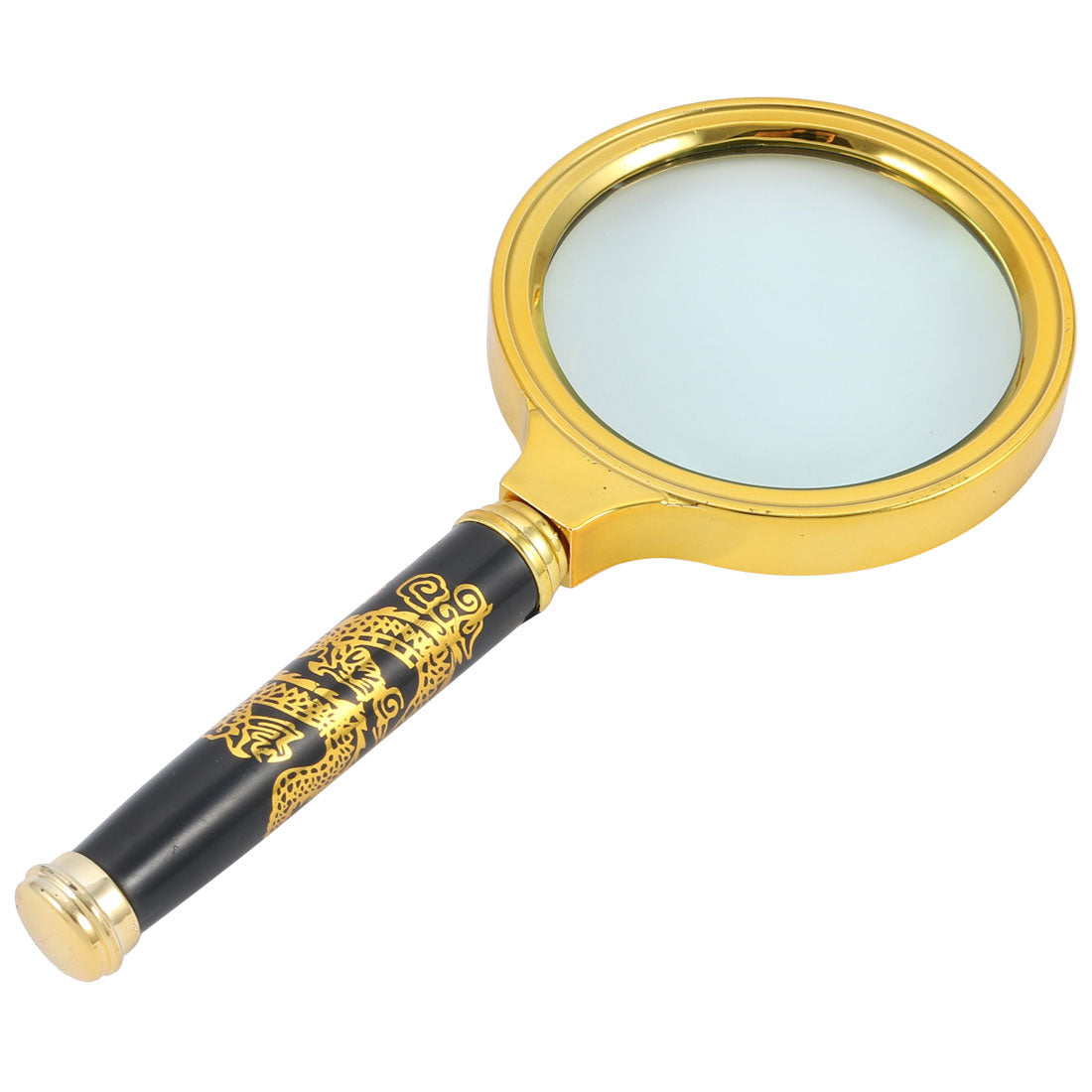 uxcell Uxcell Handheld 10X Magnifying Glass Book Magnifier Loupe Gold Tone