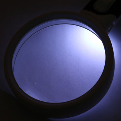 Harfington Uxcell Lighted Illuminated Magnifier Handheld Magnifying Glass 20X w LED Light