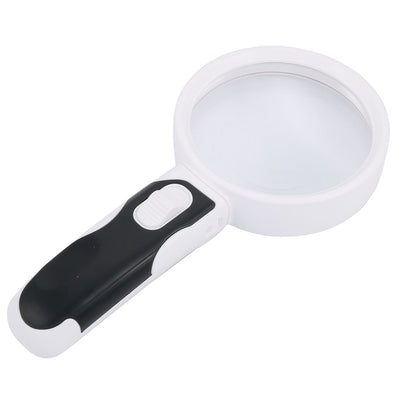 Harfington Uxcell Lighted Illuminated Magnifier Handheld Magnifying Glass 20X w LED Light