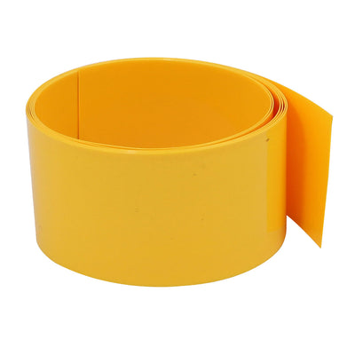 Harfington Uxcell 29.5mm Flat Width 1M Long PVC Heat Shrinkable Tube Yellow for Battery Pack