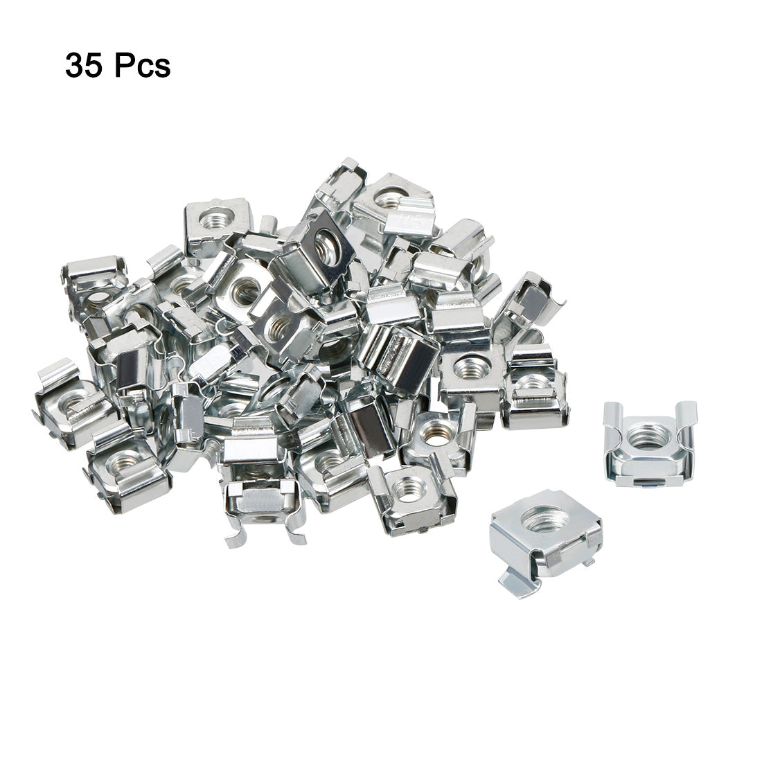 uxcell Uxcell 35 Pack, M4 Cage Nut, Carbon Steel Zinc Plated for Server Shelf Cabinet