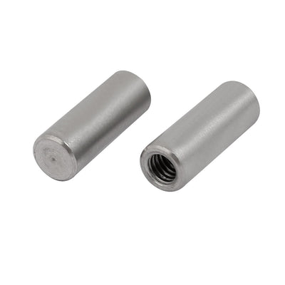 Harfington Uxcell 304 Stainless Steel M4 Female Thread 6mm x 16mm Cylindrical Dowel Pin 4pcs