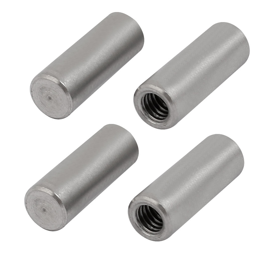 uxcell Uxcell 304 Stainless Steel M4 Female Thread 6mm x 16mm Cylindrical Dowel Pin 4pcs