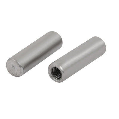 Harfington Uxcell 304 Stainless Steel M4 Female Thread 6mm x 20mm Cylindrical Dowel Pin 2pcs