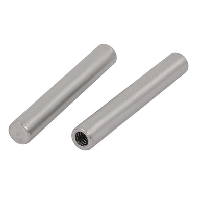 Harfington Uxcell 304 Stainless Steel M4 Female Thread 6mm x 40mm Cylindrical Dowel Pin 6pcs
