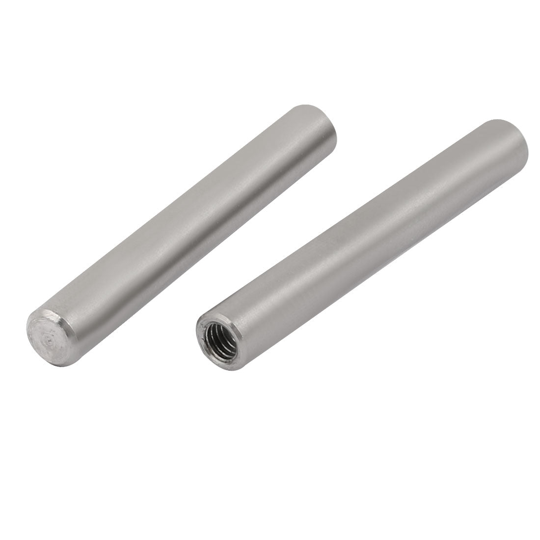 uxcell Uxcell 304 Stainless Steel M4 Female Thread 6mm x 45mm Cylindrical Dowel Pin 2pcs