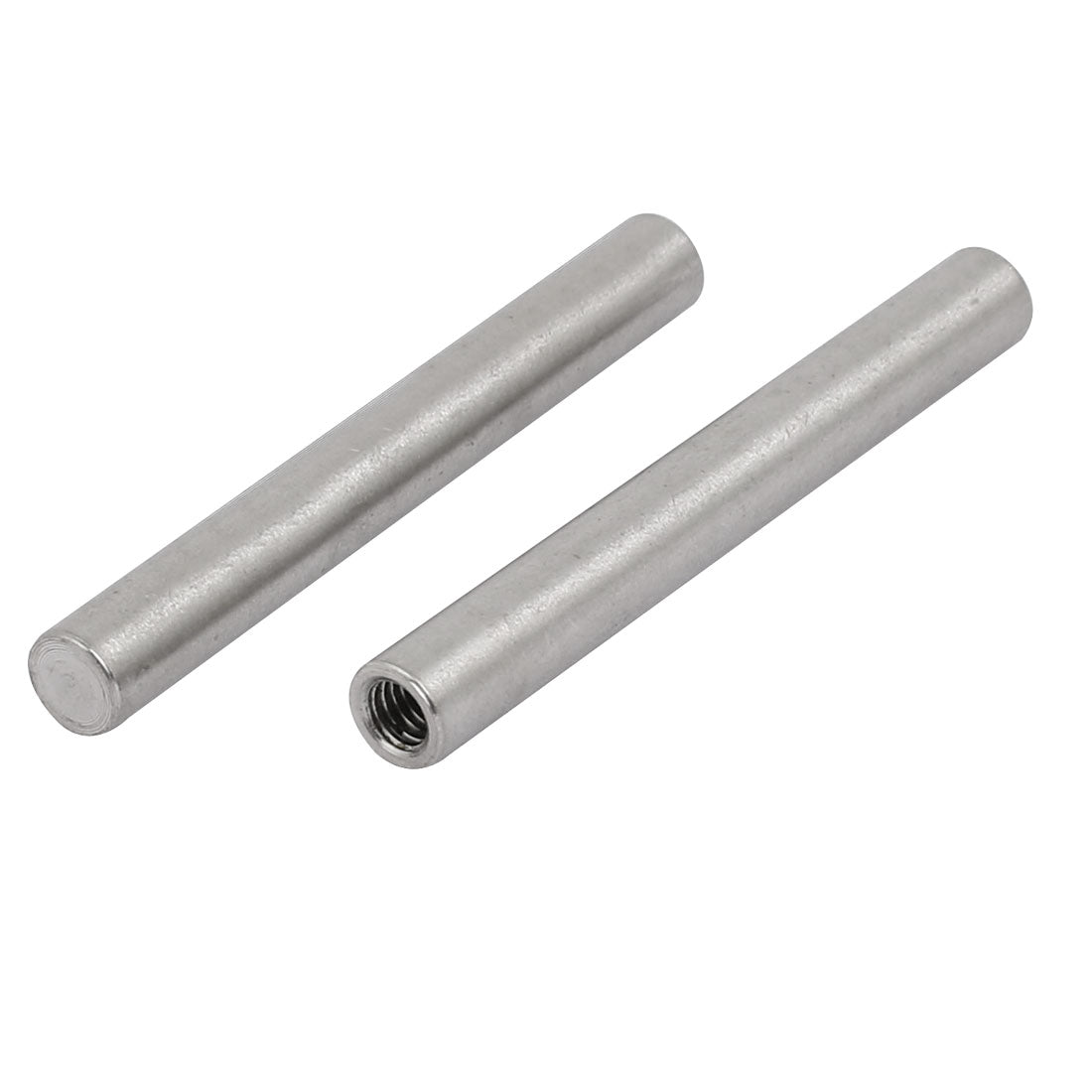 uxcell Uxcell 304 Stainless Steel M4 Female Thread 6mm x 50mm Cylindrical Dowel Pin 6pcs