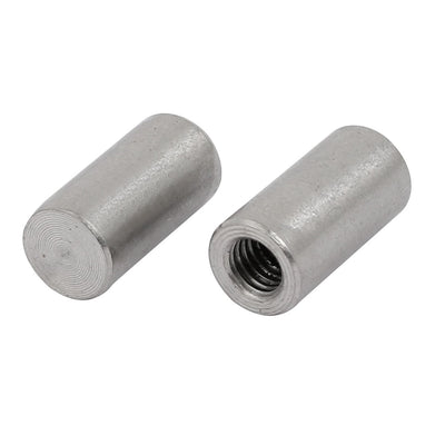 Harfington Uxcell 304 Stainless Steel M5 Female Thread 8mm x 16mm Cylindrical Dowel Pin 6pcs