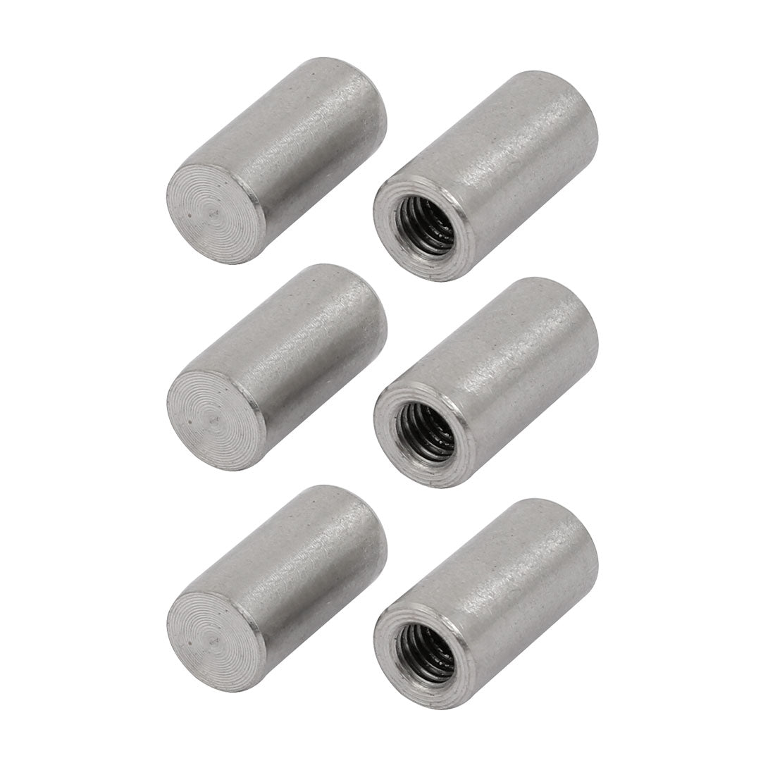 uxcell Uxcell 304 Stainless Steel M5 Female Thread 8mm x 16mm Cylindrical Dowel Pin 6pcs