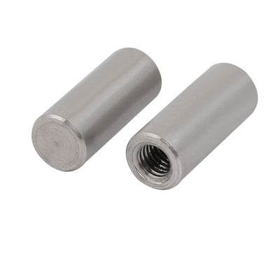 Harfington Uxcell 304 Stainless Steel M5 Female Thread 8mm x 20mm Cylindrical Dowel Pin 2pcs