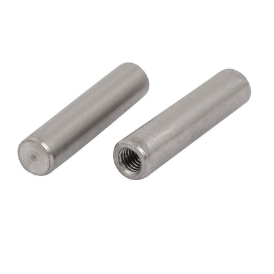 Harfington Uxcell 304 Stainless Steel M5 Female Thread 8mm x 35mm Cylindrical Dowel Pin 4pcs