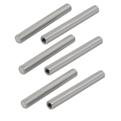 Harfington Uxcell 304 Stainless Steel M5 Female Thread 8mm x 70mm Cylindrical Dowel Pin 6pcs