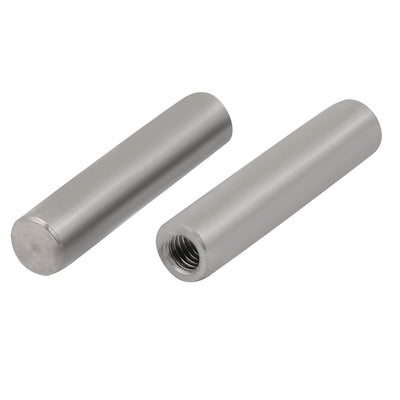 Harfington Uxcell 304 Stainless Steel M6 Female Thread 10mm x 45mm Cylindrical Dowel Pin 6pcs