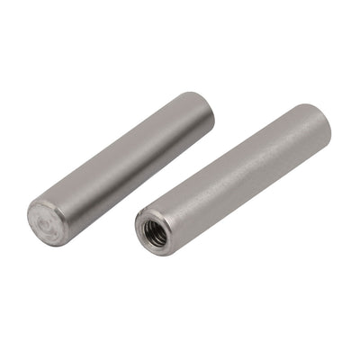 Harfington Uxcell 304 Stainless Steel M6 Female Thread 10mm x 50mm Cylindrical Dowel Pin 4pcs