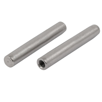 Harfington Uxcell 304 Stainless Steel M6 Female Thread 10mm x 70mm Cylindrical Dowel Pin 4pcs