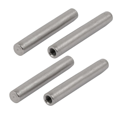 Harfington Uxcell 304 Stainless Steel M6 Female Thread 10mm x 70mm Cylindrical Dowel Pin 4pcs