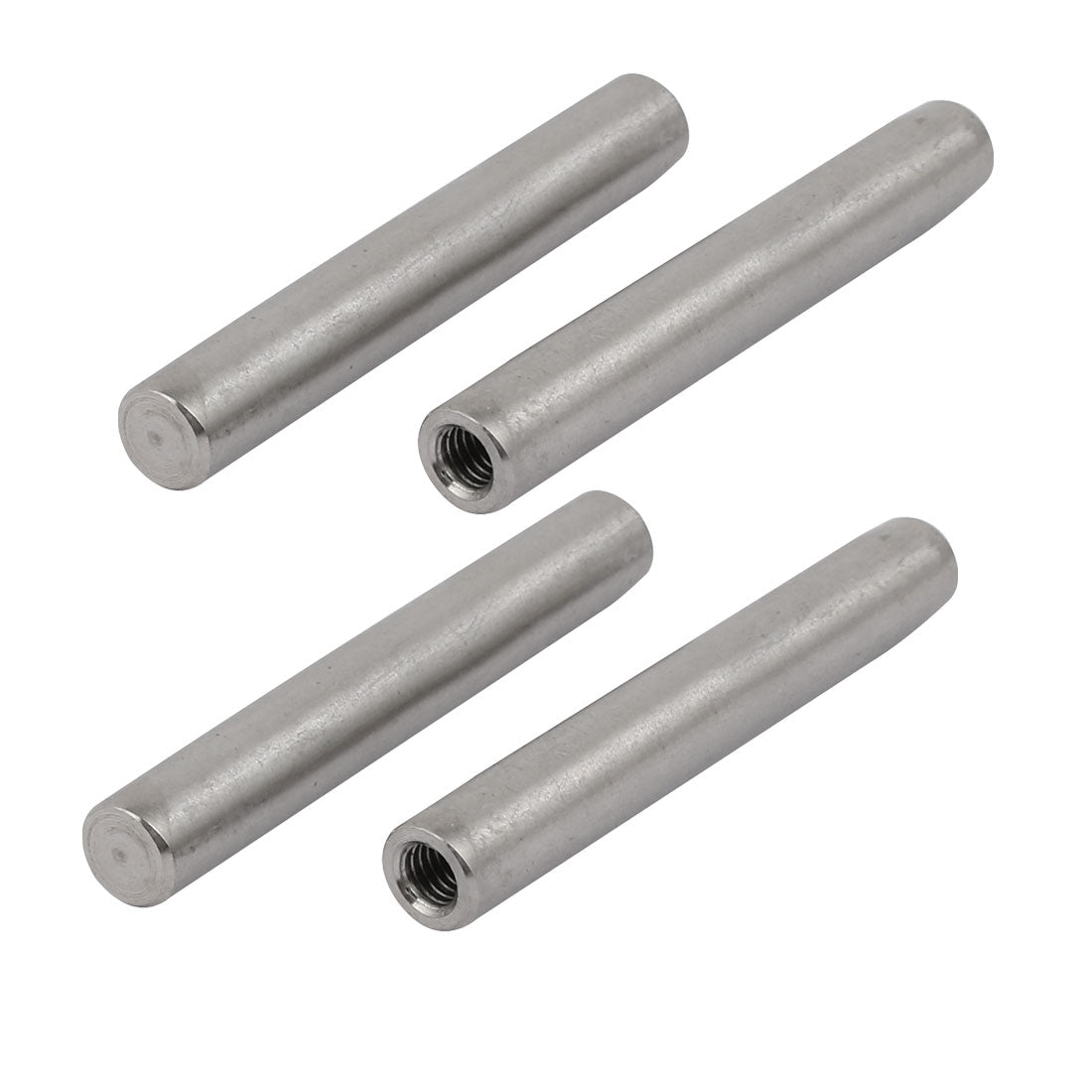 uxcell Uxcell 304 Stainless Steel M6 Female Thread 10mm x 70mm Cylindrical Dowel Pin 4pcs