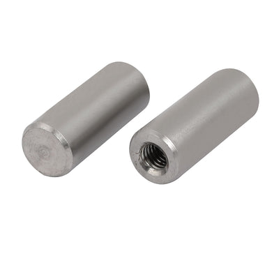 Harfington Uxcell 304 Stainless Steel M6 Female Thread 12mm x 30mm Cylindrical Dowel Pin 2pcs