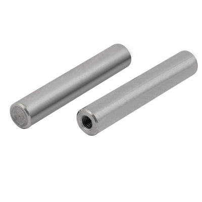 Harfington Uxcell 304 Stainless Steel M6 Female Thread 12mm x 70mm Cylindrical Dowel Pin 2pcs