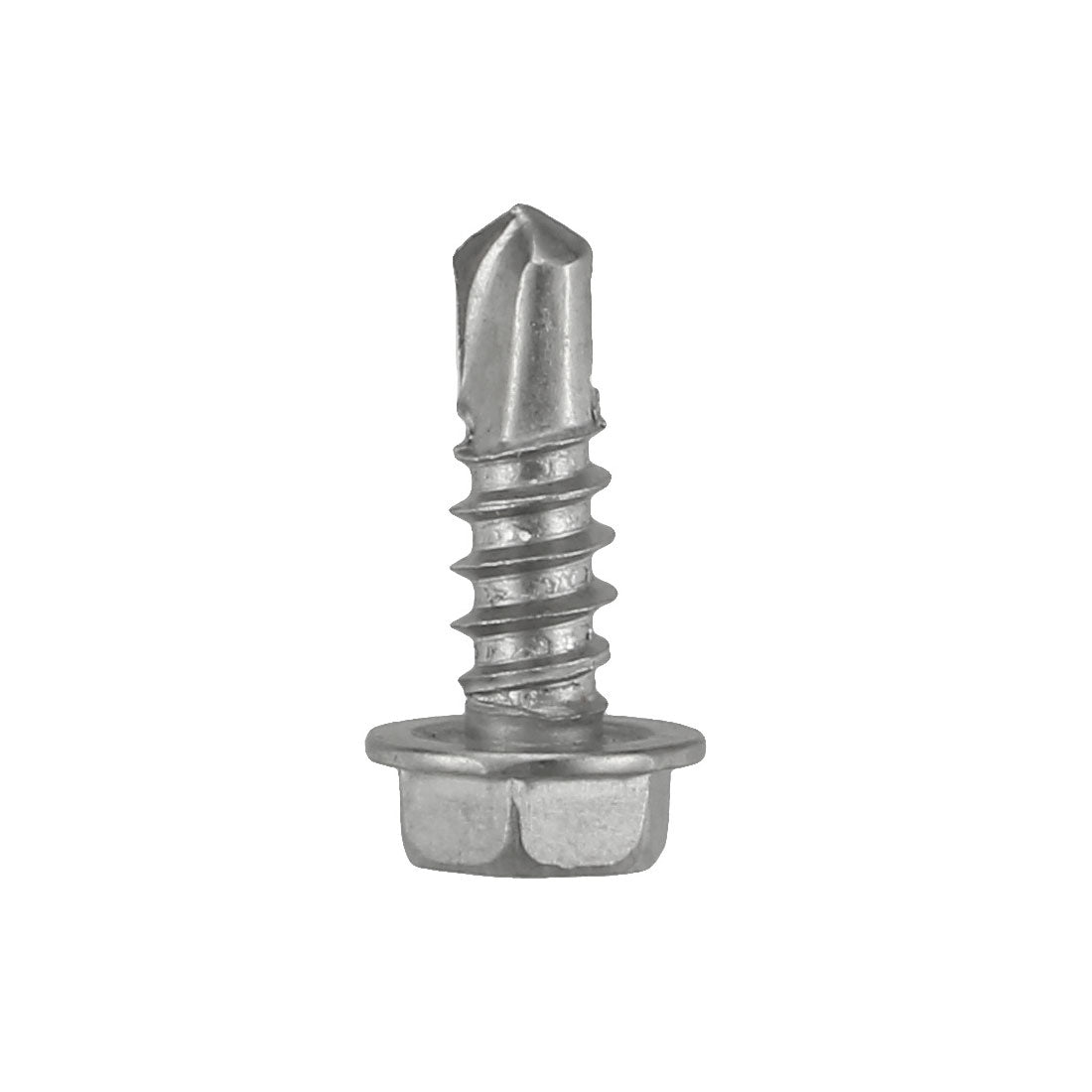 uxcell Uxcell M4.2x13mm 410 Stainless Steel Self Tapping Drilling Hex Flange Bolt 50pcs