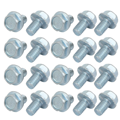 uxcell Uxcell 20Pcs 5/16-18 x 1/2 Inch Thread Carbon Steel Hex Serrated Head Flange Screw Bolt