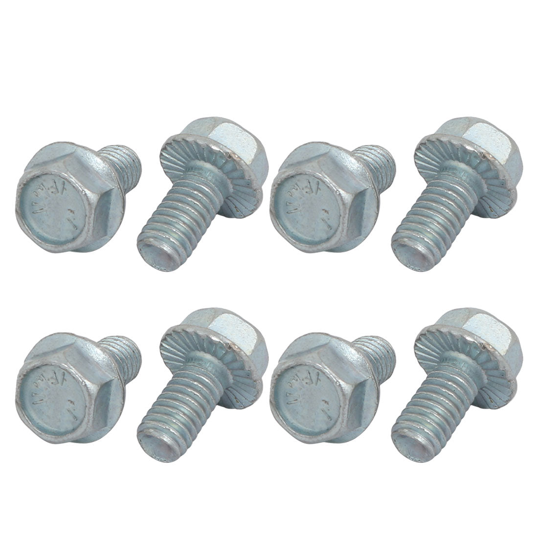 uxcell Uxcell 8Pcs 5/16-18 x 5/8 Inch Thread Carbon Steel Hex Serrated Head Flange Screw Bolt