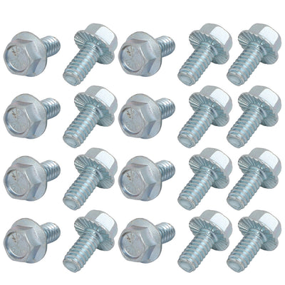 uxcell Uxcell 20Pcs 1/4-20 x 1/2 Inch Thread Carbon Steel Hex Serrated Head Flange Screw Bolt