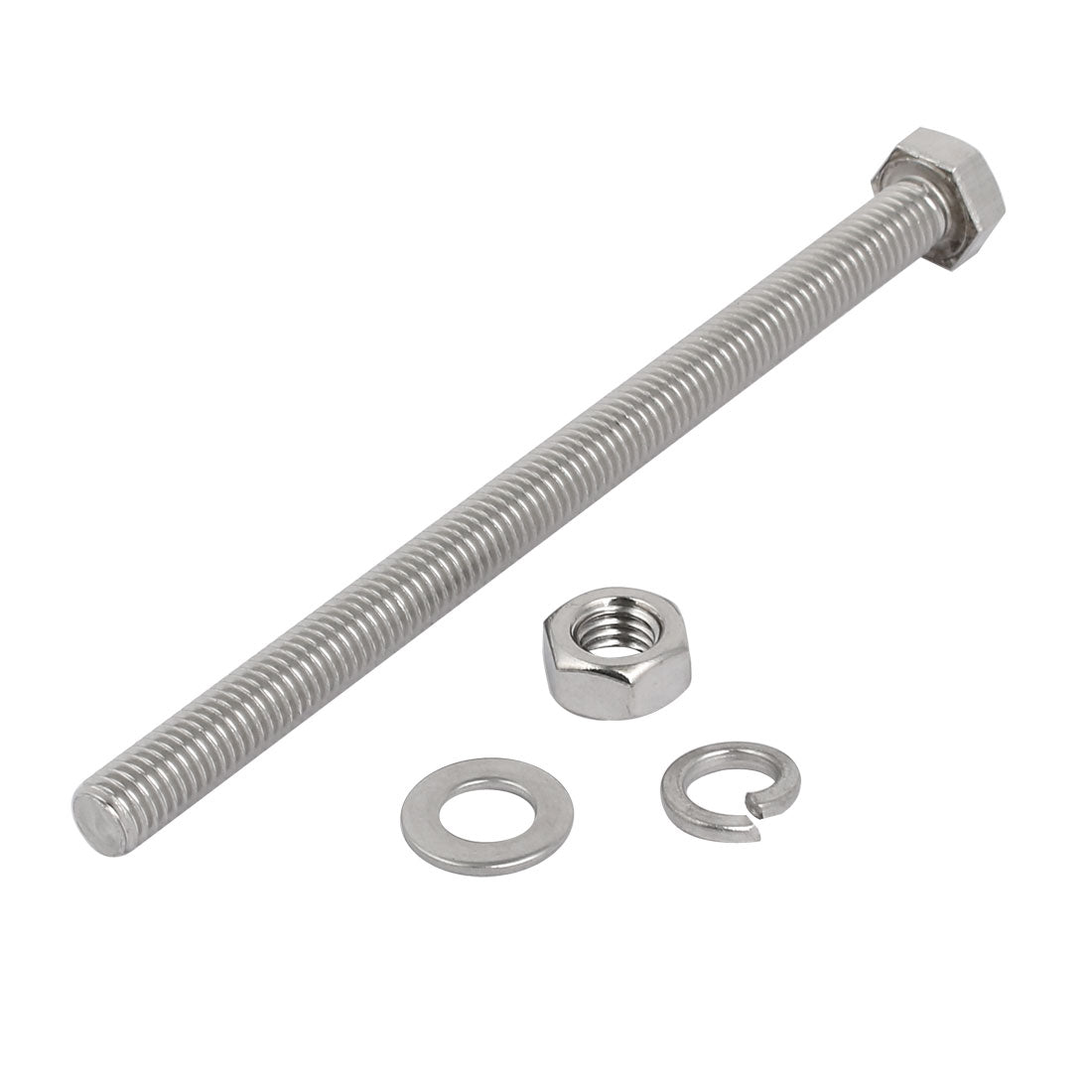 uxcell Uxcell 2 Set M8x130mm 304 Stainless Steel Hex Bolts w Nuts and Washers Assortment Kit