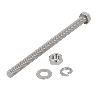Harfington Uxcell 2 Set M8x130mm 304 Stainless Steel Hex Bolts w Nuts and Washers Assortment Kit